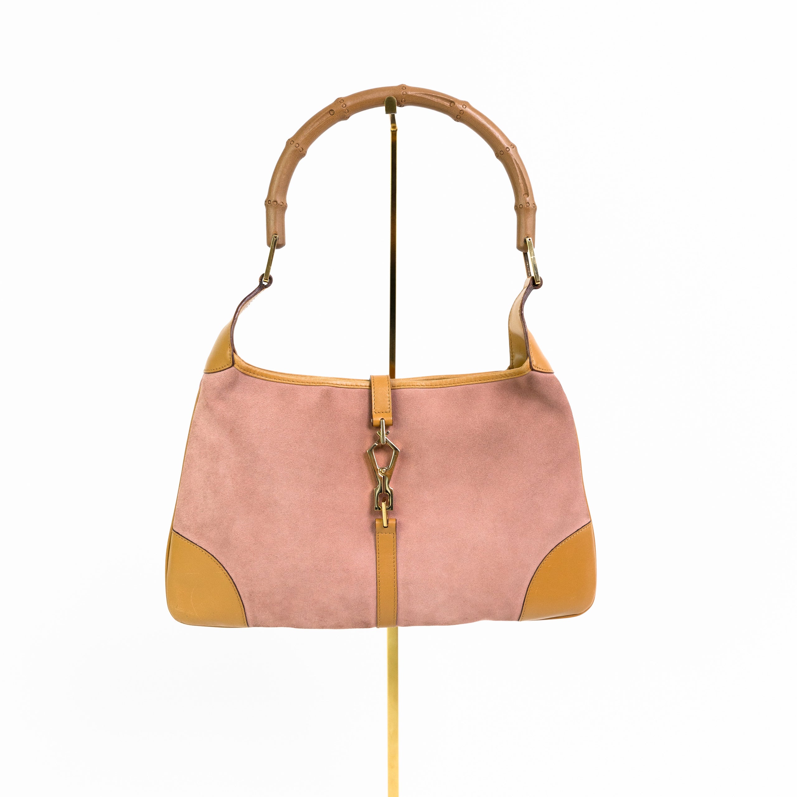 Gucci pink suede bag hotsell