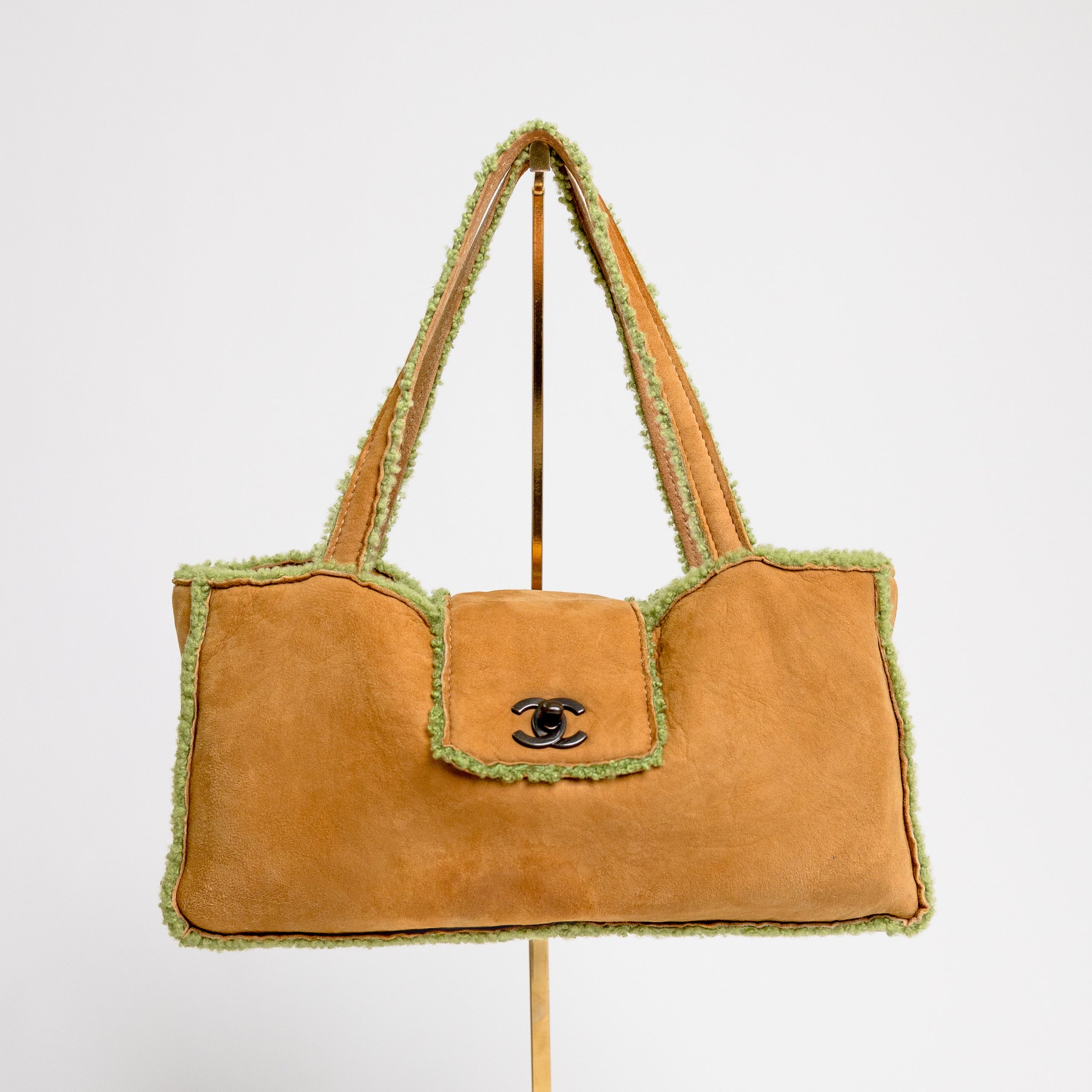 Shearling chanel bag store