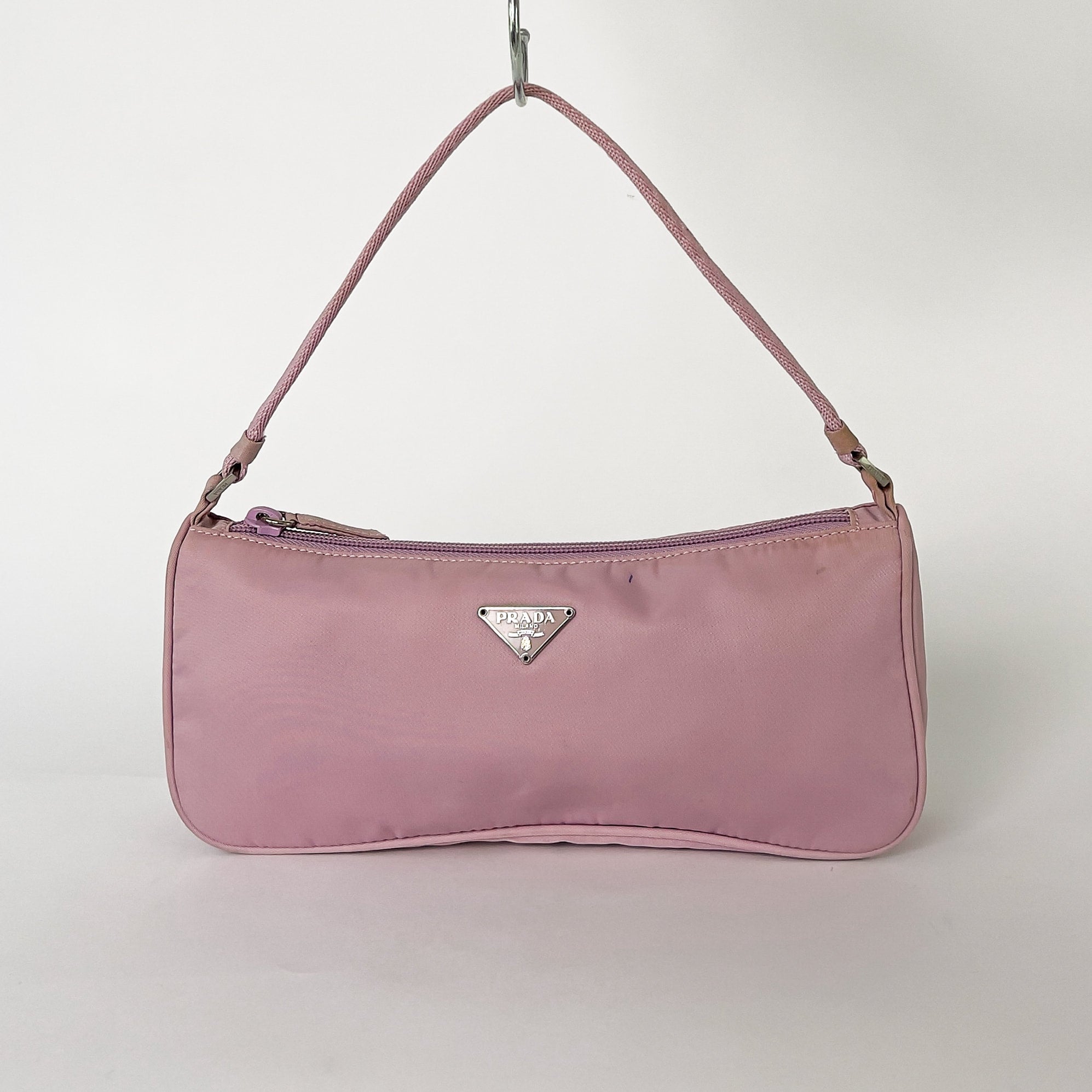 Prada Pink Nylon Pochette Bag